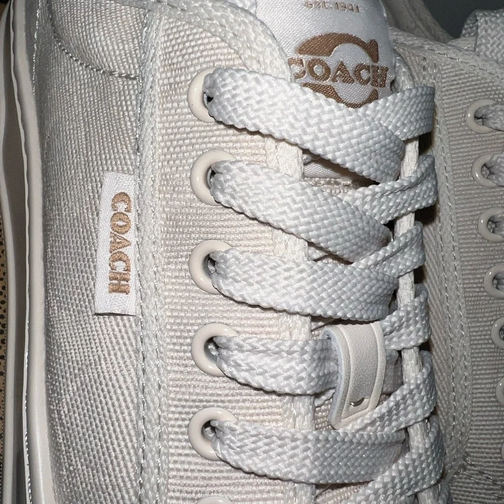 Coach Women's Sneakers in Cream - Picture 4 of 15